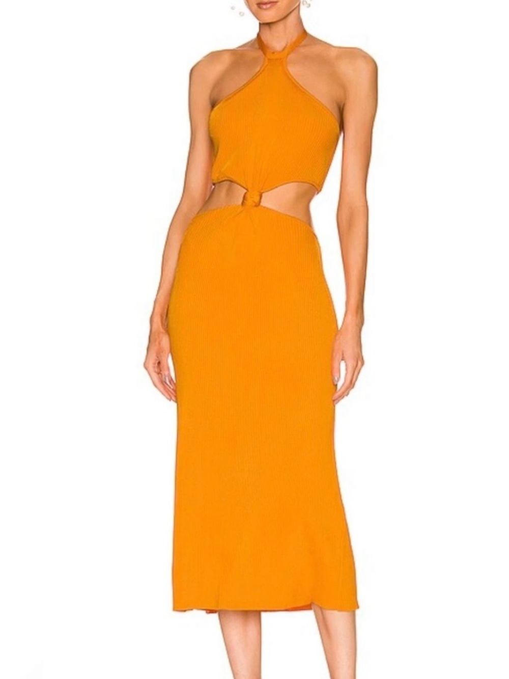 Cult Gaia orange Cameron Knit dress